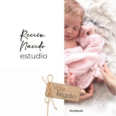 vale regalo sesión recién nacido y newborn en estudio en en Mollet del Vallès por Elenirc Fotografia