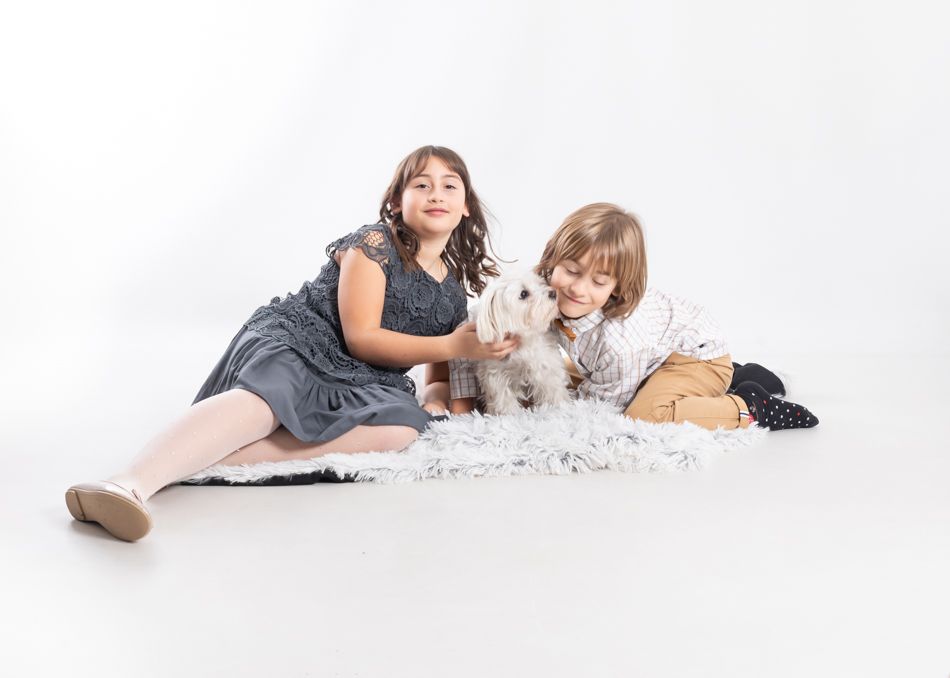 fotografía de familia de navidad con luces elenircfotografia