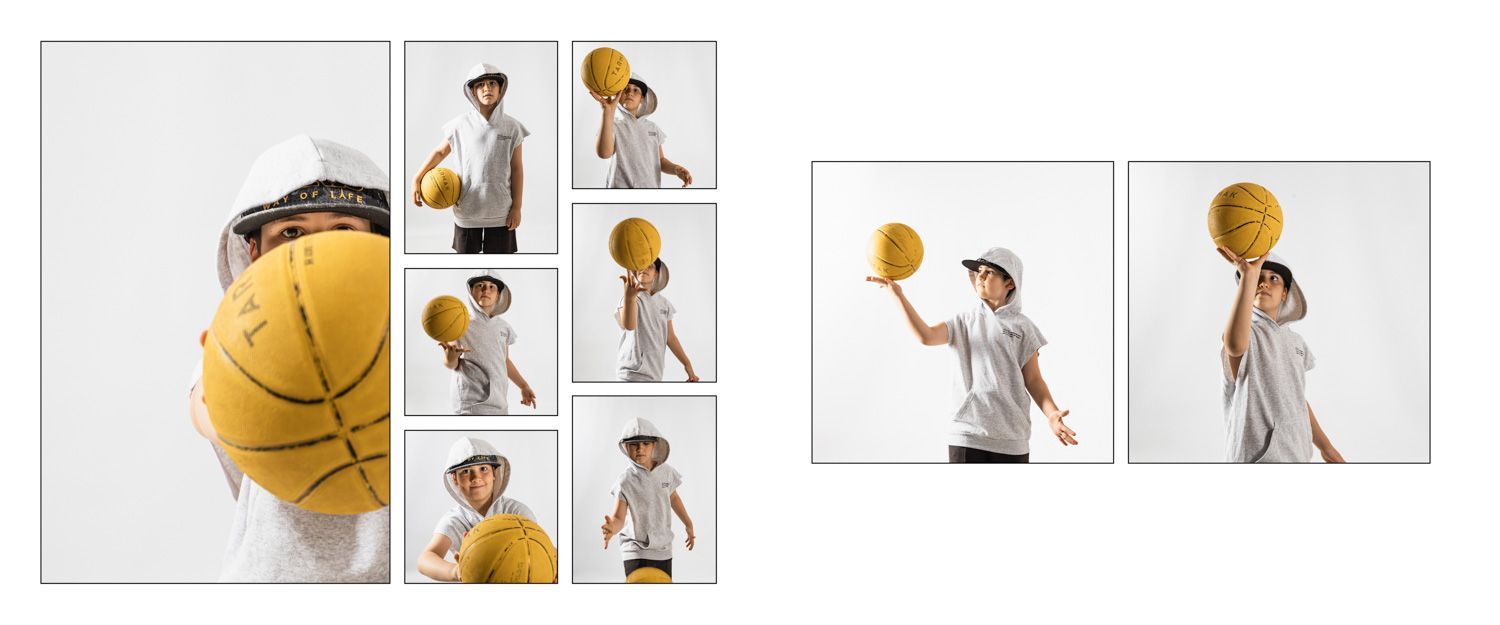 Sesión deporte fotografia infantil elenirc fotografia Basket en estudio