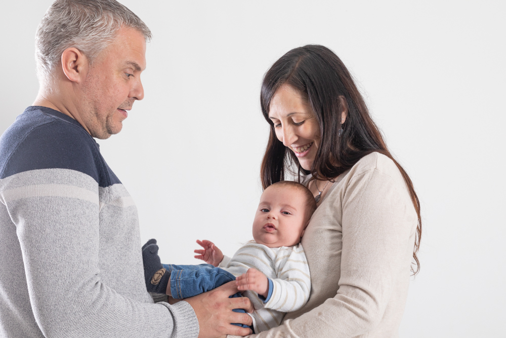 familia con niño de 3 meses