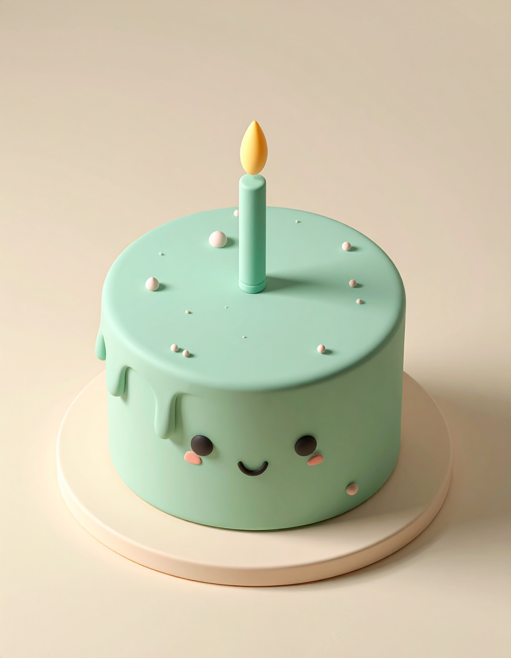 celebrar cumpleaños con una tarta tarta de cumpleaños con una vela, símbolo de celebrar momentos y recuerdos familiares